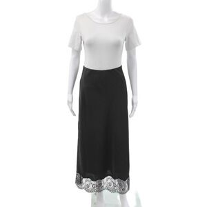 Z Supply Womens Long Straight Pencil Lace Skirt Black Polyester Size S